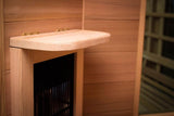hanging shelf inside health mate enrich ii sauna