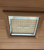led light panel inside health mate enrich ii sauna